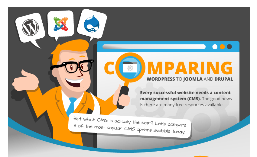 Infographic Definitive CMS Comparison Guide WordPress, Joomla or