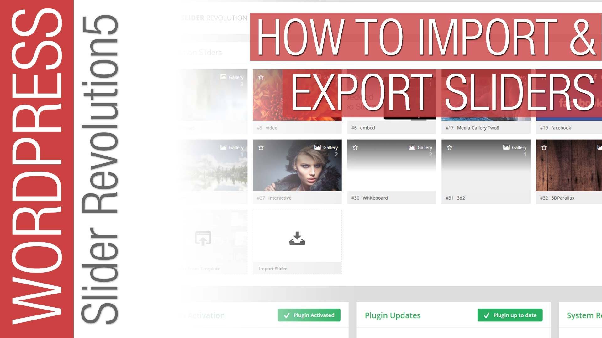 How To Import & Export Slider Revolution 5 Sliders