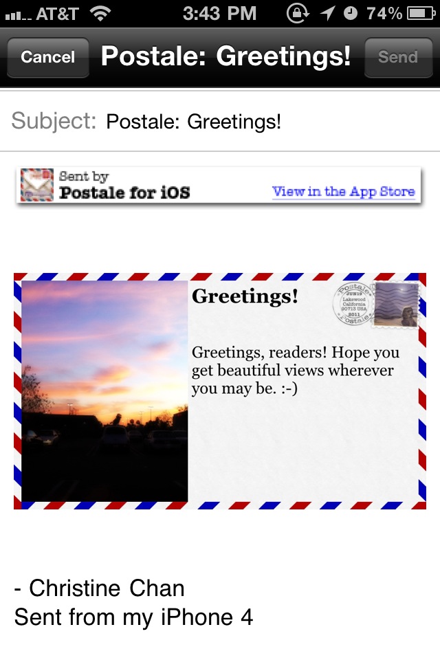 Postale Makes It Easy To Send Digital Postcards From Your iPhone