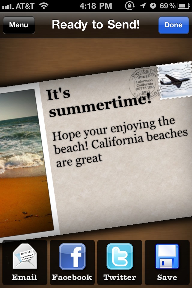 Postale Makes It Easy To Send Digital Postcards From Your iPhone