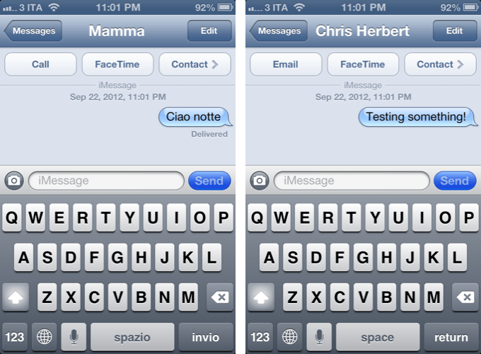 Messages Now AutoSelects International Keyboards For Specific Contacts