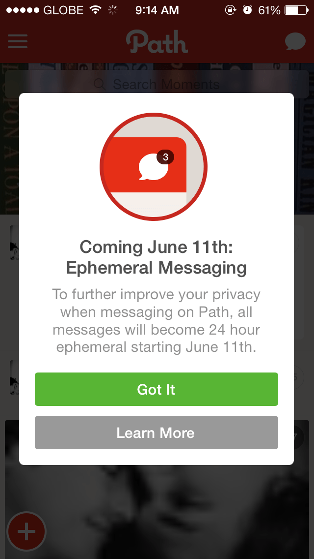 SnapchatLike Ephemeral Messaging Coming Soon To Social Networking App Path