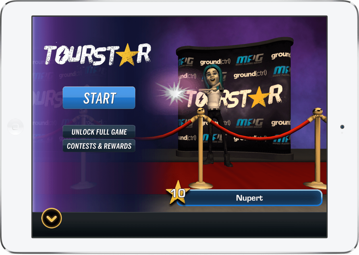 a TourStar in this music simulation game and win real world prizes