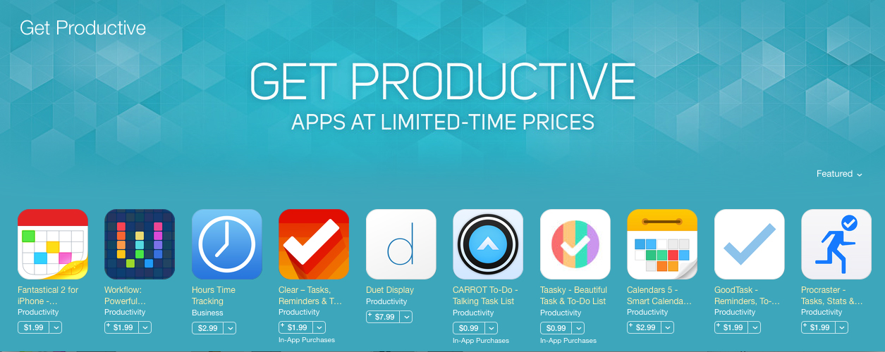 Apple offers some great discounts on a number of powerful productivity apps