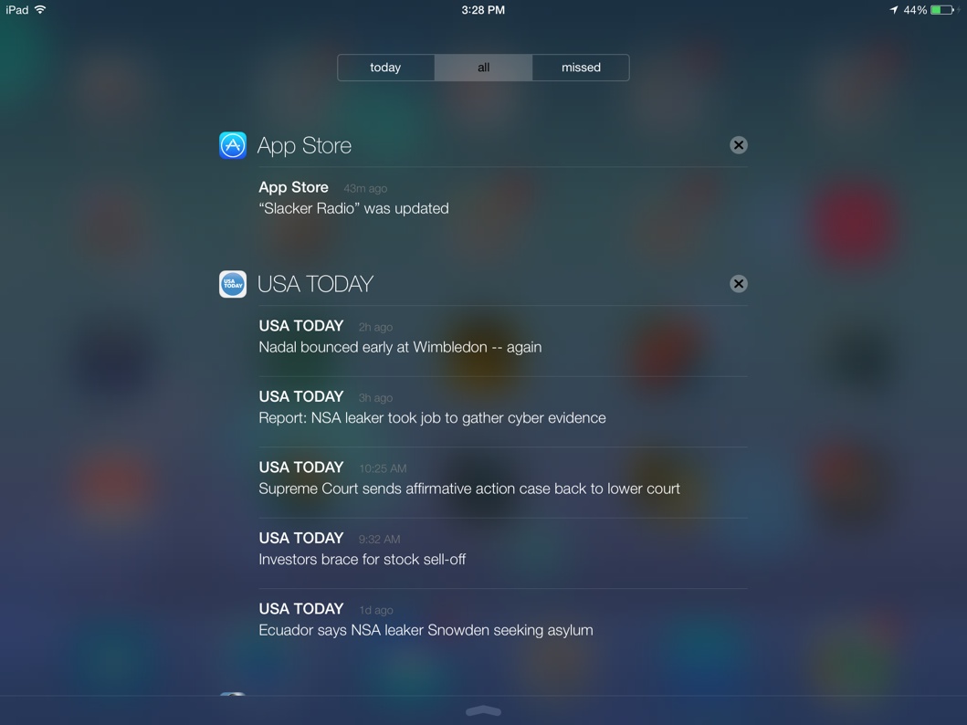 Apple is fixing the iPad’s Notification Center in iOS 9