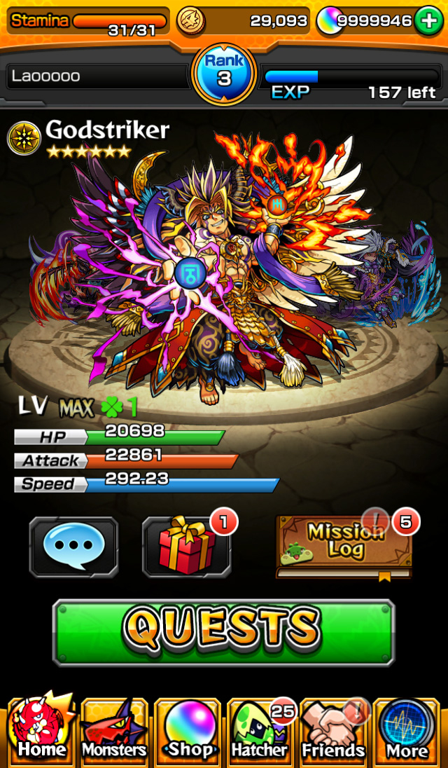 Fling and bump to annihilate enemies in Monster Strike