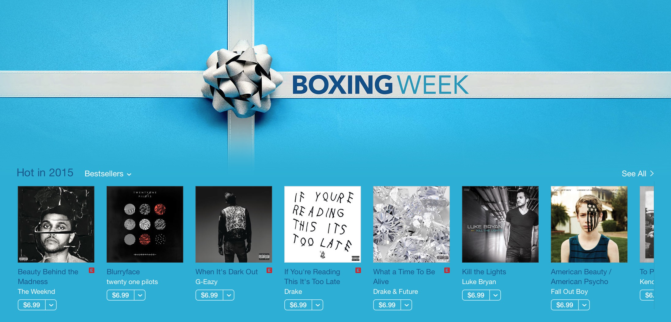 Apple launches a Boxing Week sale in iTunes for Canada and Britain