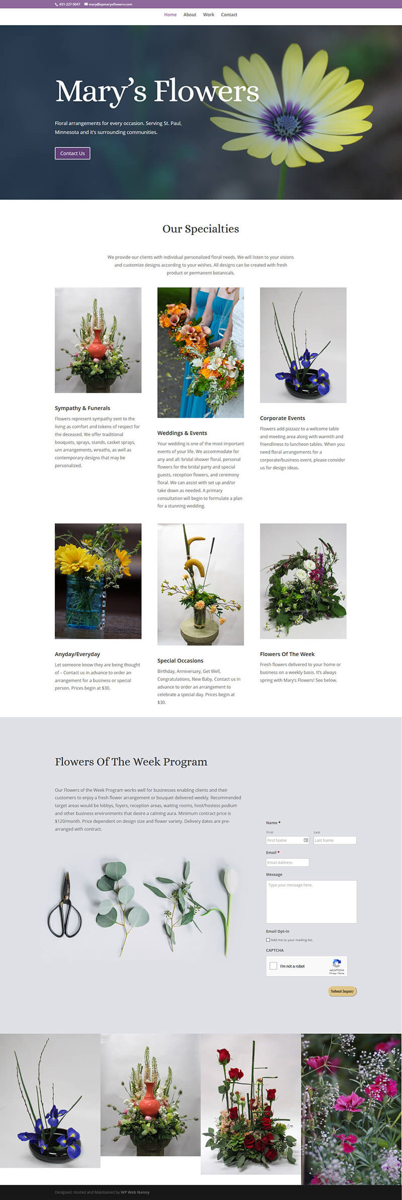 Mary's Flowers WP  Nanny