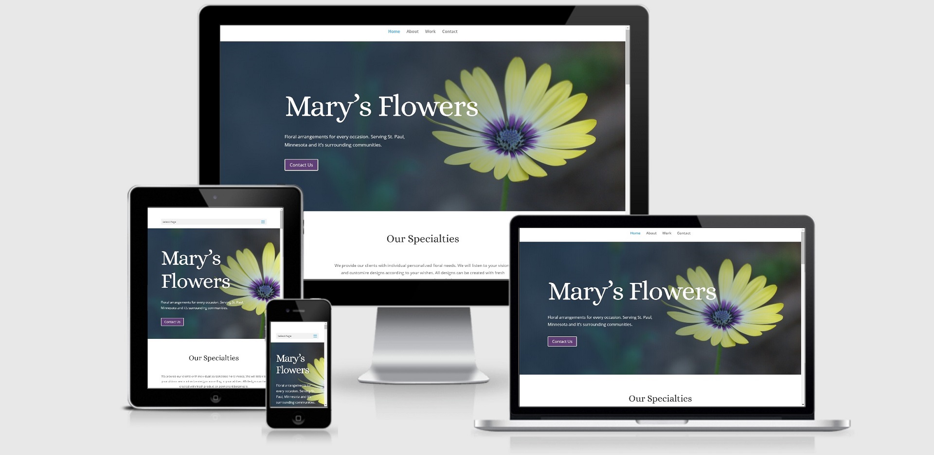 Mary's Flowers - WP Web Nanny