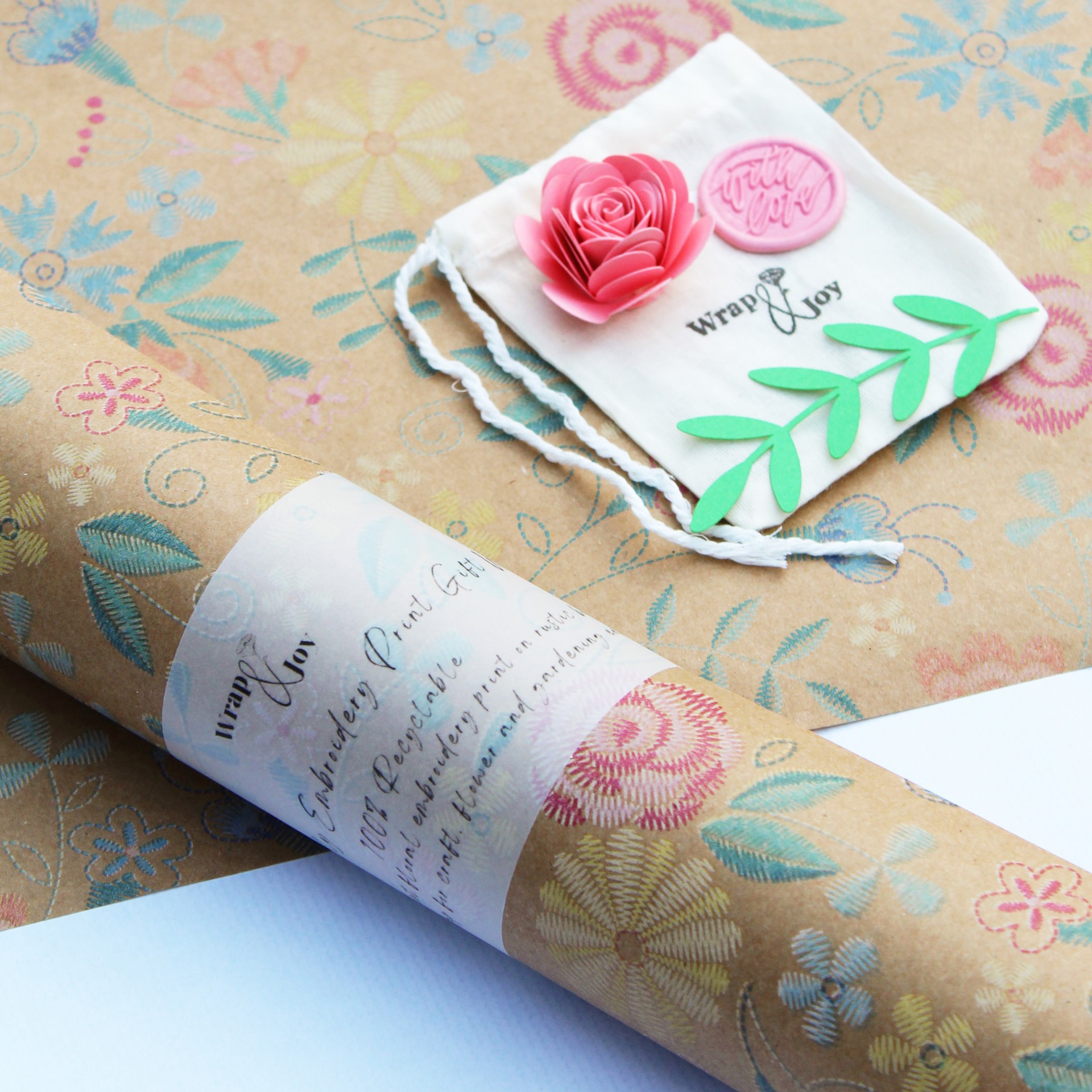 Rose Garden Gift Wrap Set Wrap & Joy
