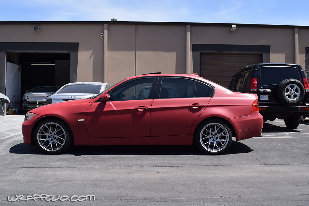 Matte Red BMW 3 series | Wrapfolio