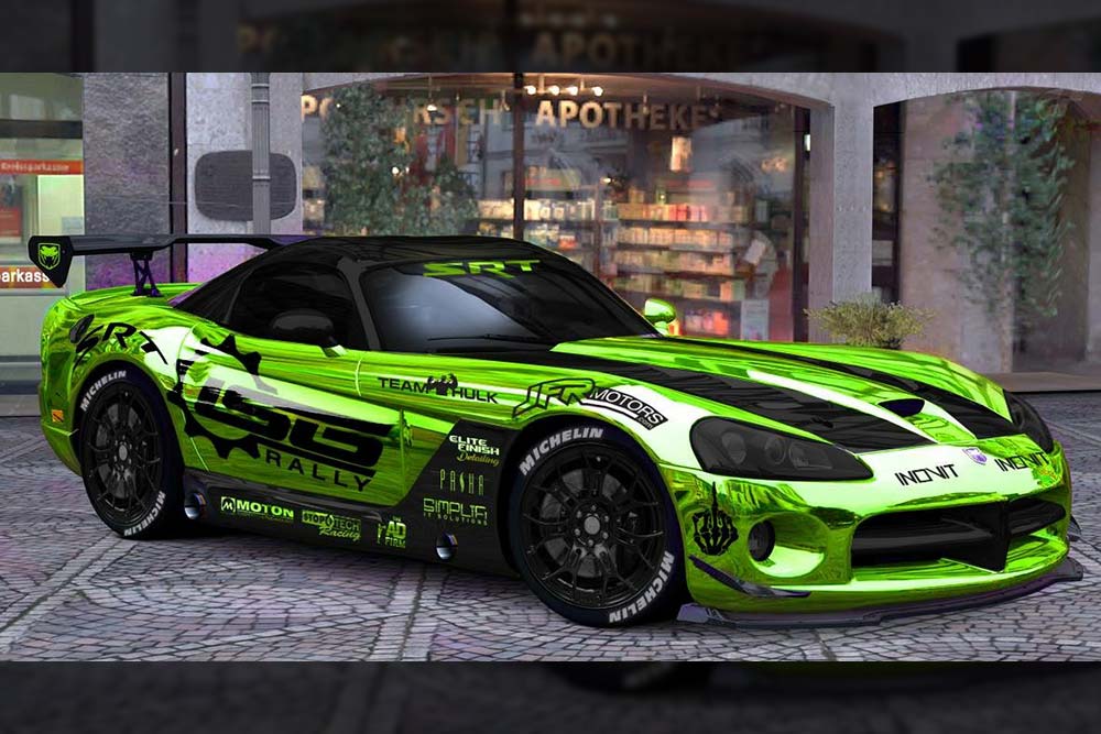 Wrapping with Wrap Starr Graphics: Green Chrome Viper ...