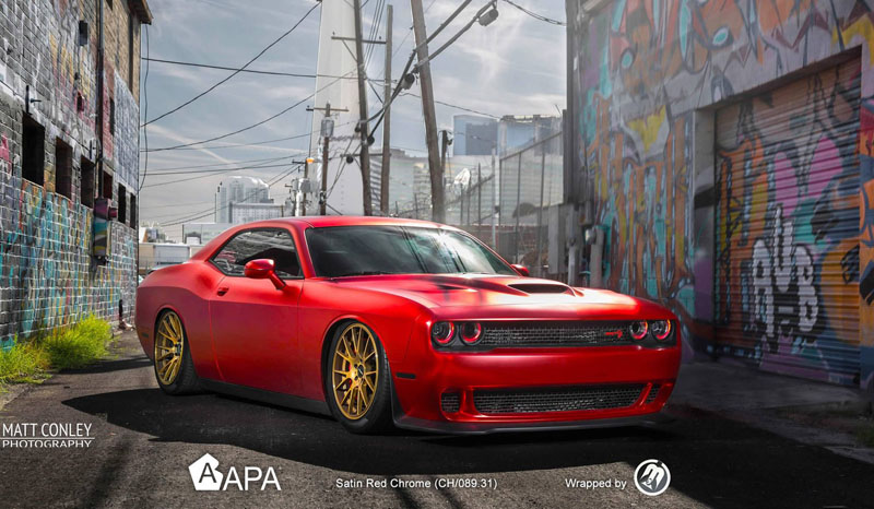 Satin Red Chrome Hellcat Wrapfolio