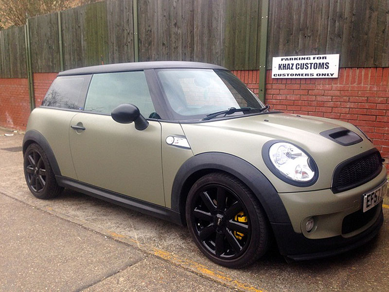 Satin Khaki Green Mini Cooper Wrap Wrapfolio