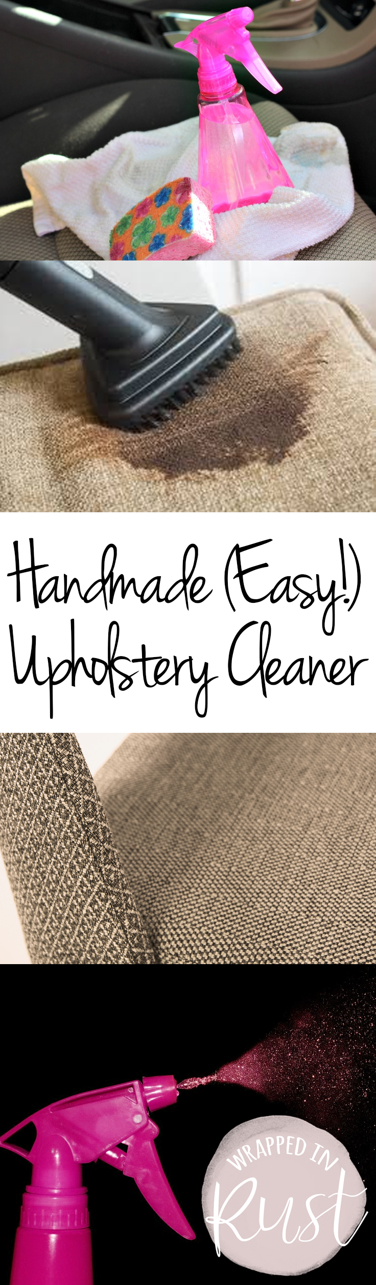Handmade (Easy!) Uphosltery Cleaner Wrapped in Rust