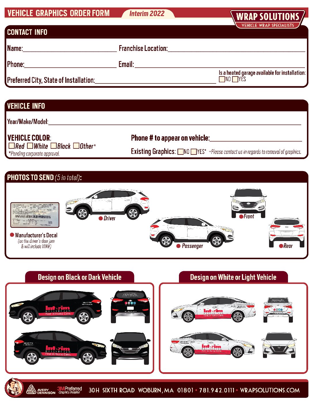 Interim Healthcare Wrap Solutions Vehicle Car Fleet Commerical Vinyl Wraps
