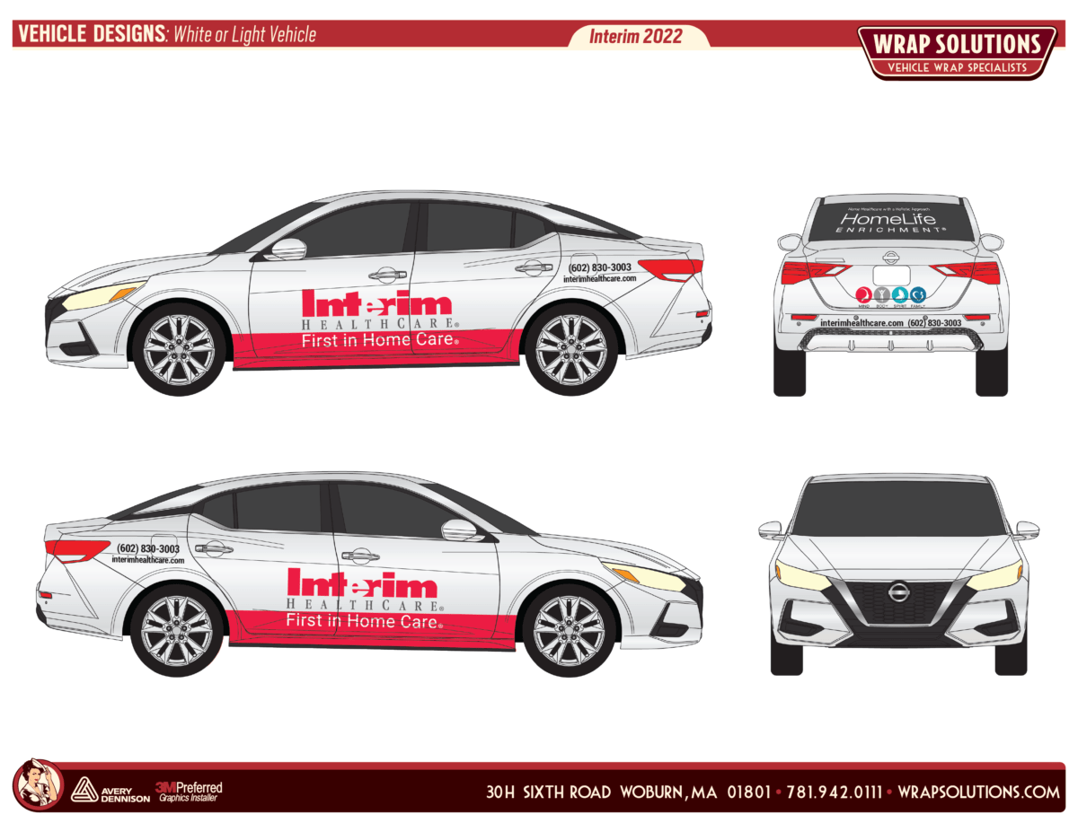 Interim Healthcare Wrap Solutions Vehicle Car Fleet Commerical Vinyl Wraps