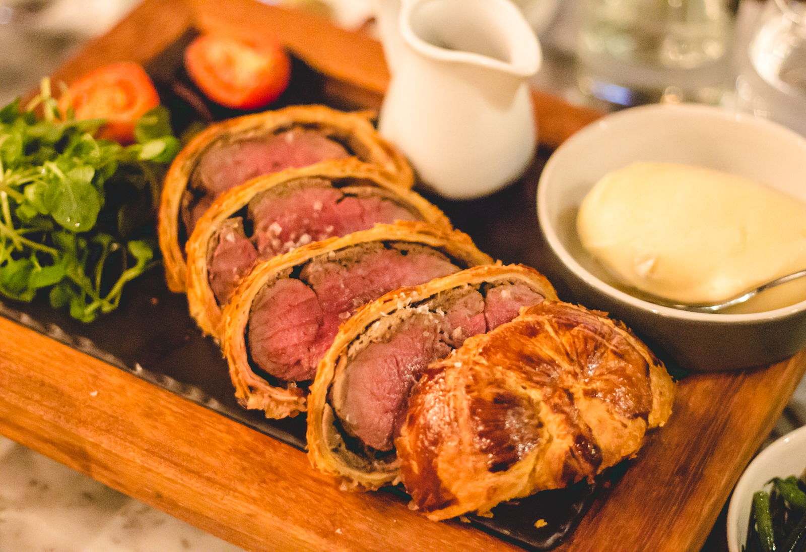 Ramsay’s famous Beef Wellington at Heddon Street Kitchen Wrap Your
