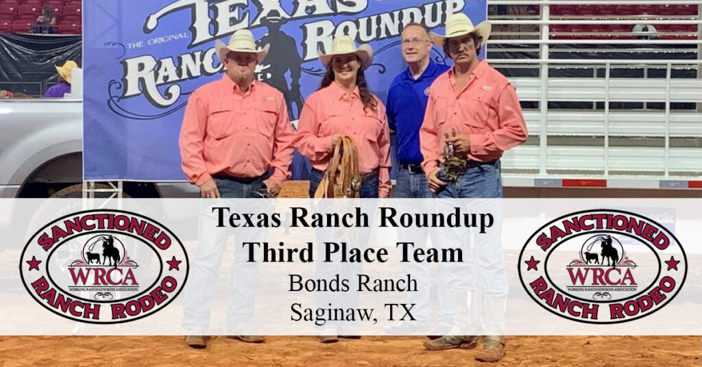 Texas Ranch Roundup Ranch Rodeo Results