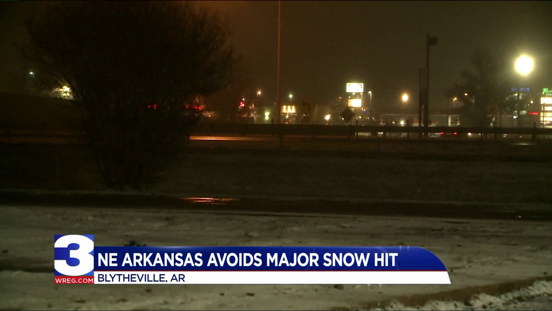 Northeast Arkansas avoids major snowfall