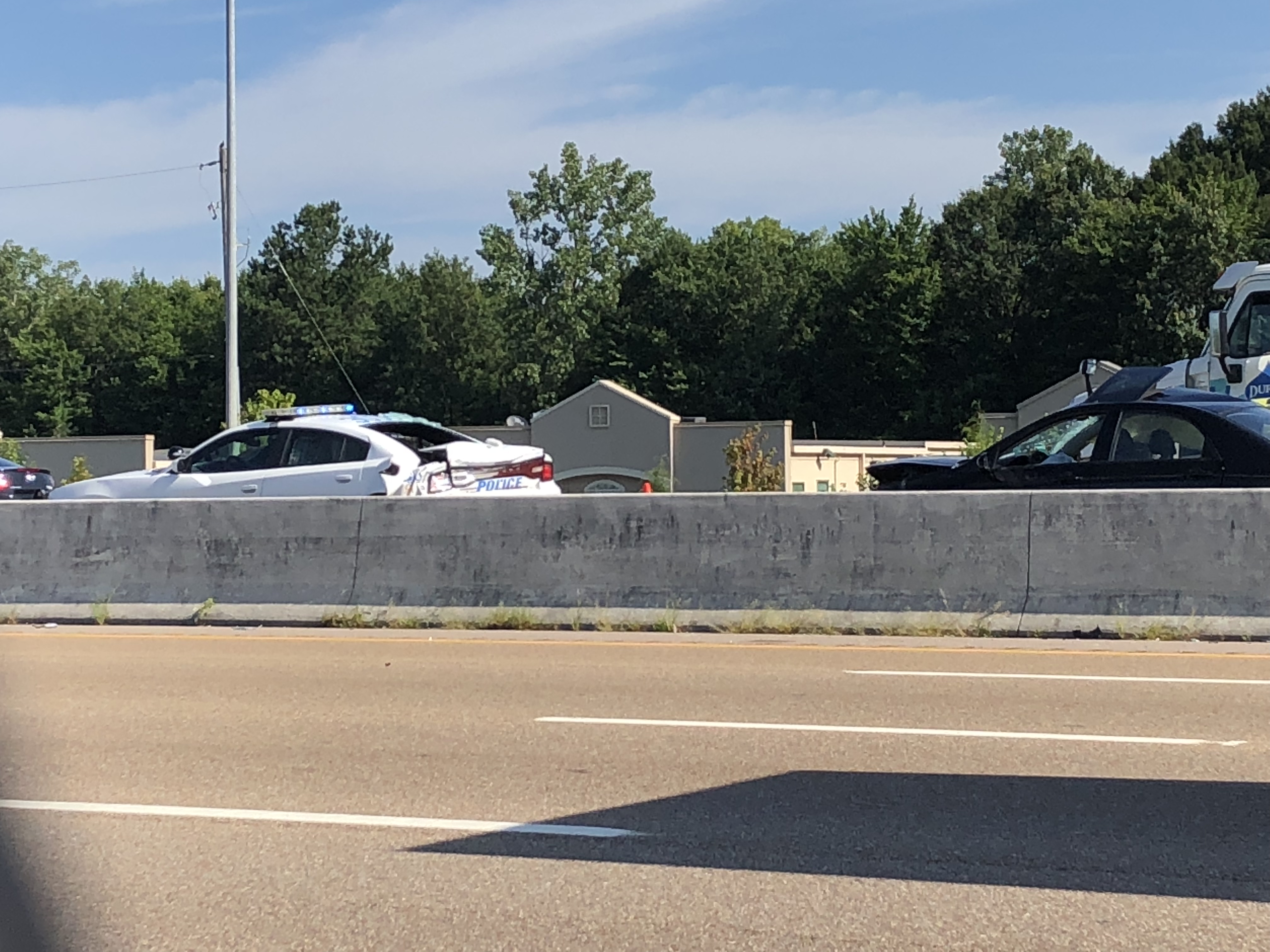 Officer involved in accident at I240, Perkins