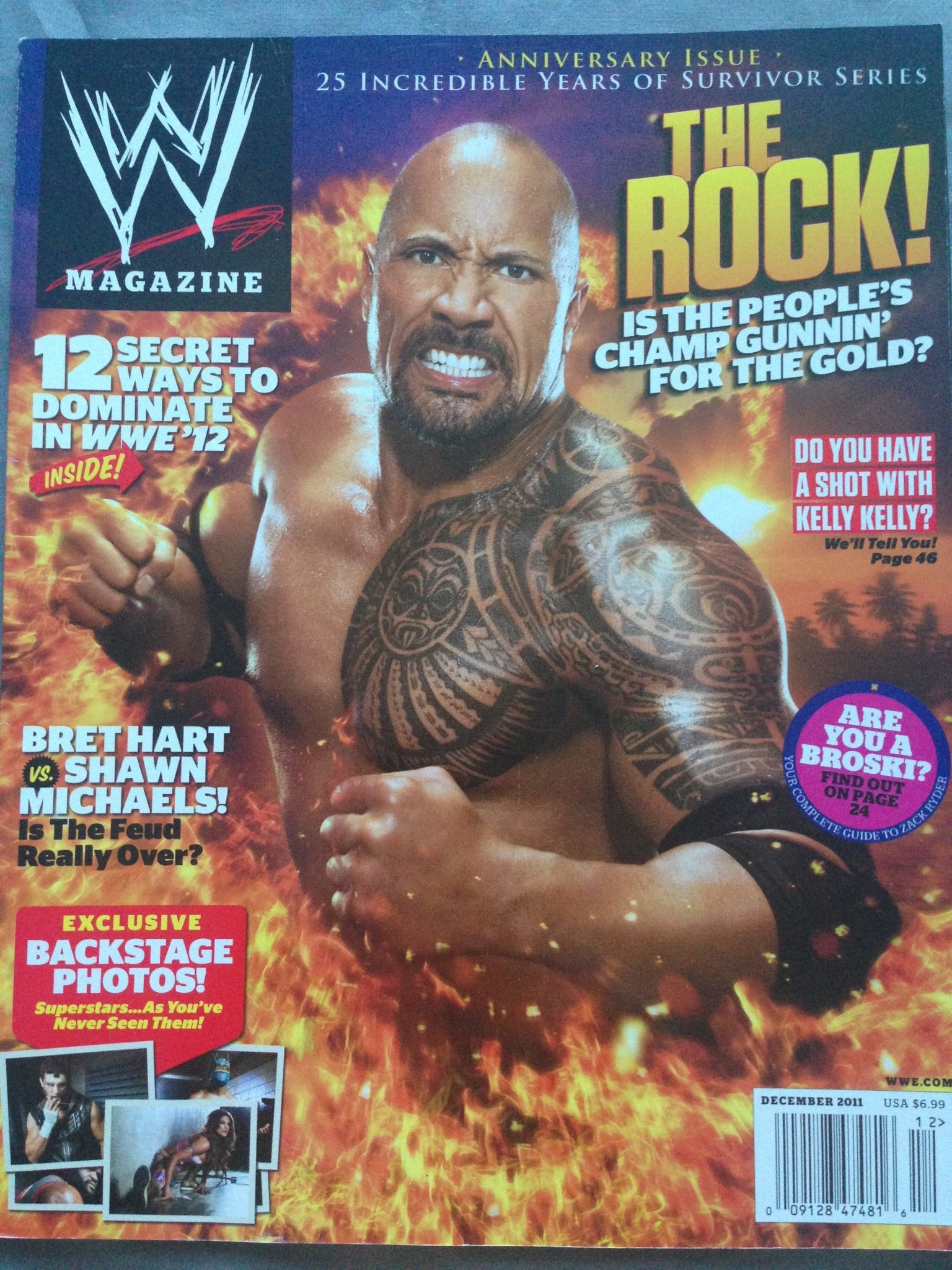 WWE Magazine December 2011 The Rock eBay