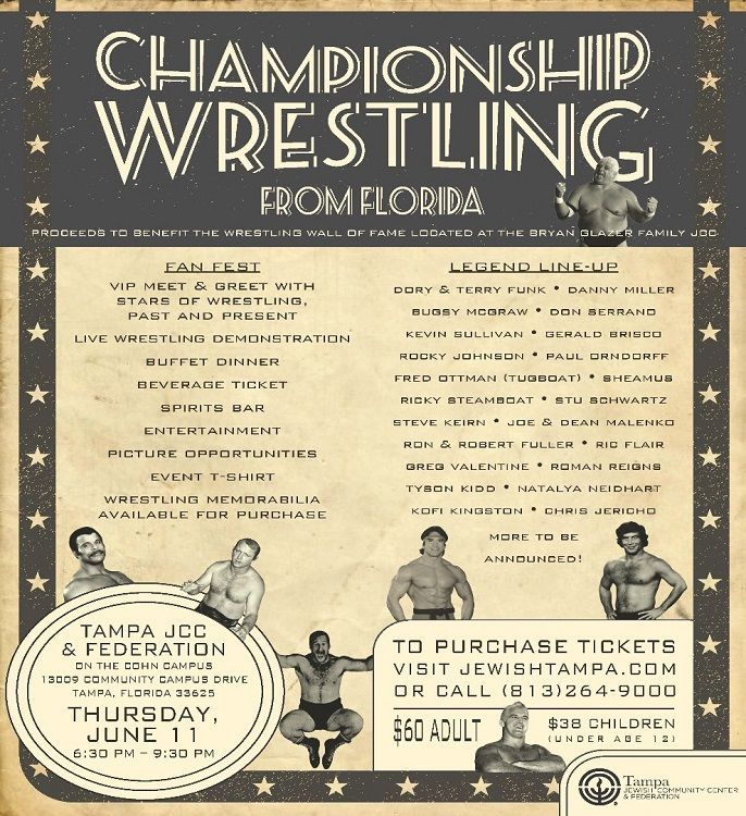 HONORING LEGENDS OF WRESTLING IN TAMPA, FL ON 6/11 WrestlingFigs