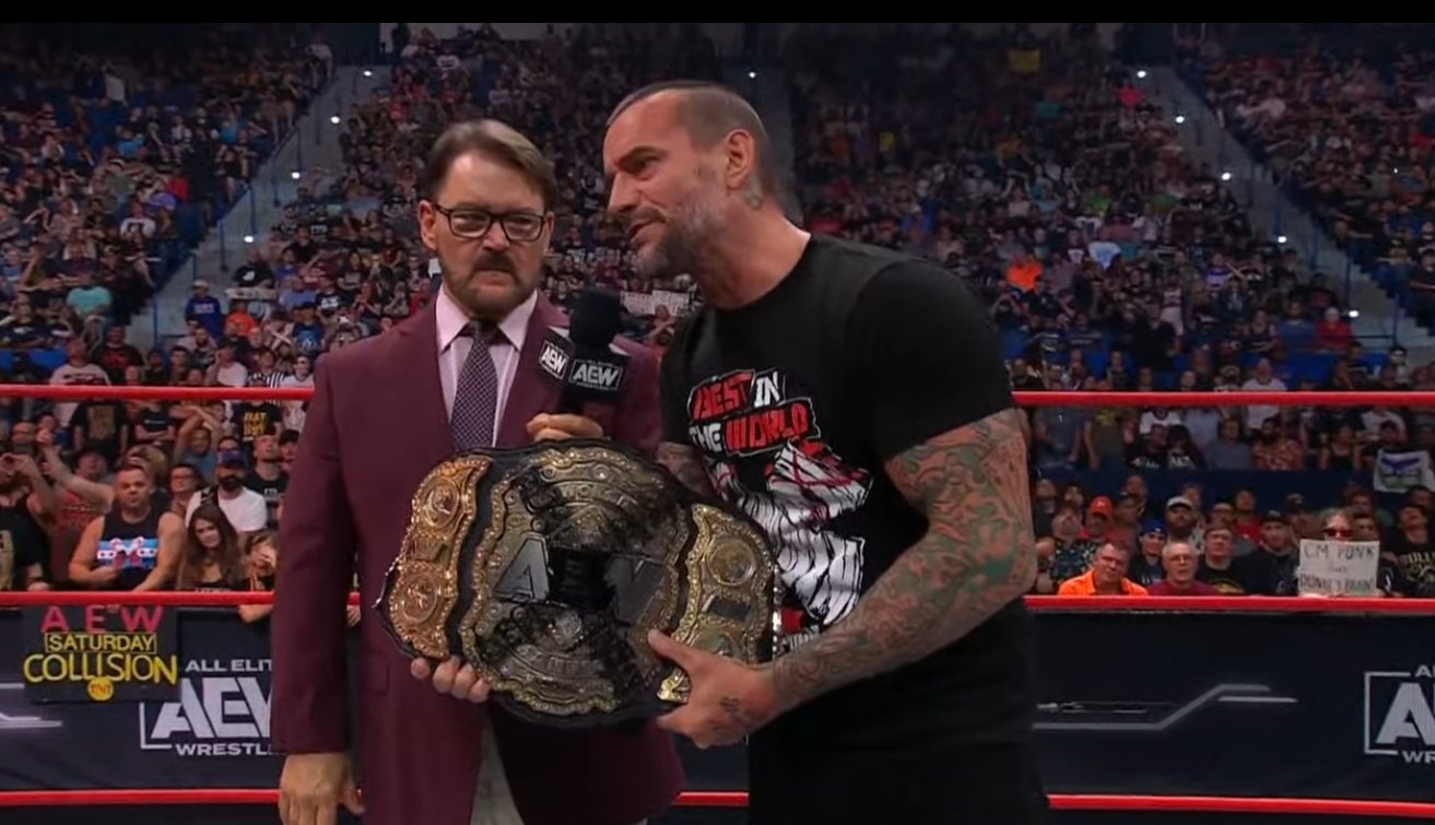 CM Punk Unveils His AEW World Title, Will Defend Against Ricky Starks