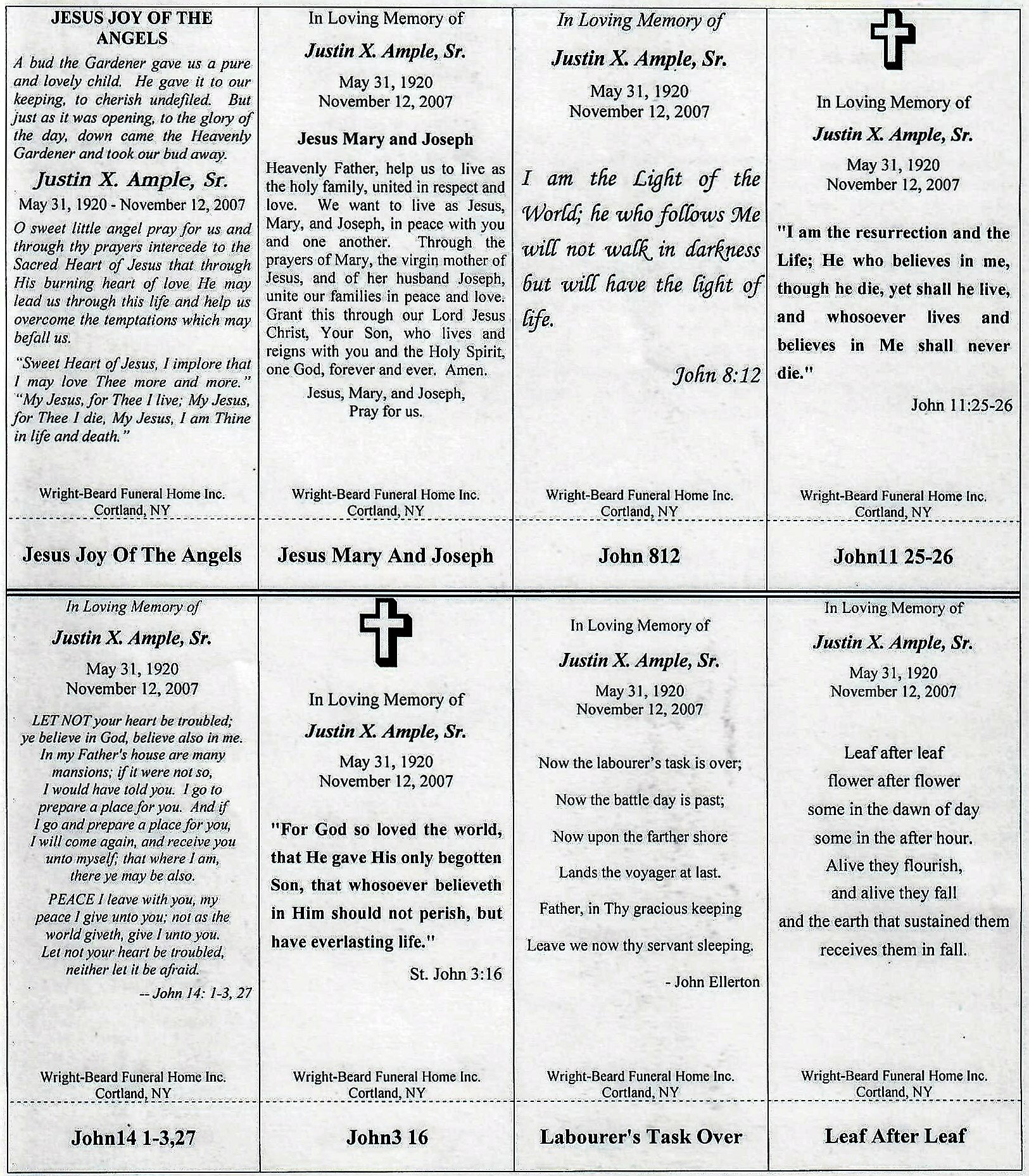 Memorial Products WrightBeard Funeral Home serving Cortland, New...