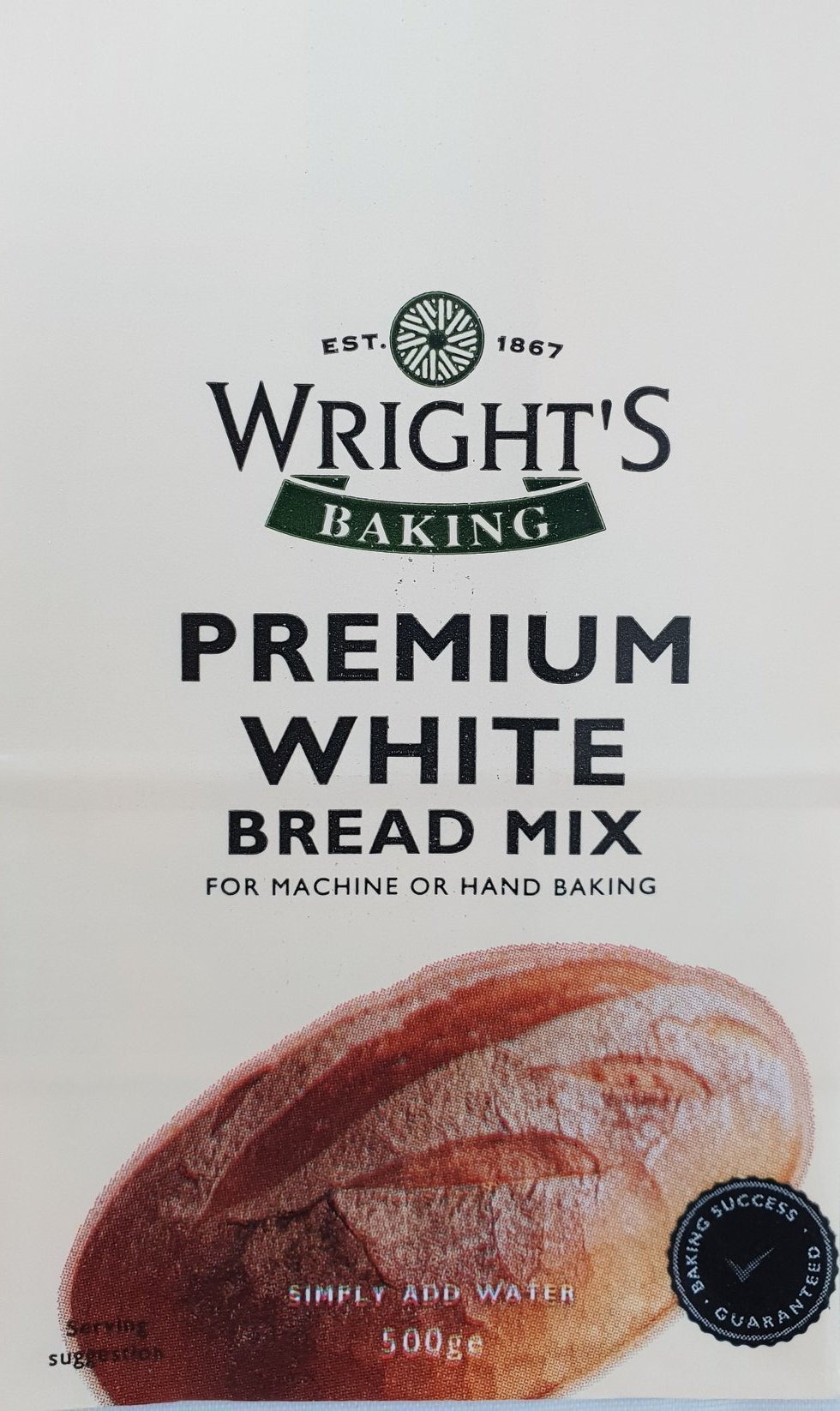 Premium White Bread Mix 500g Wrights Baking Wrights Baking