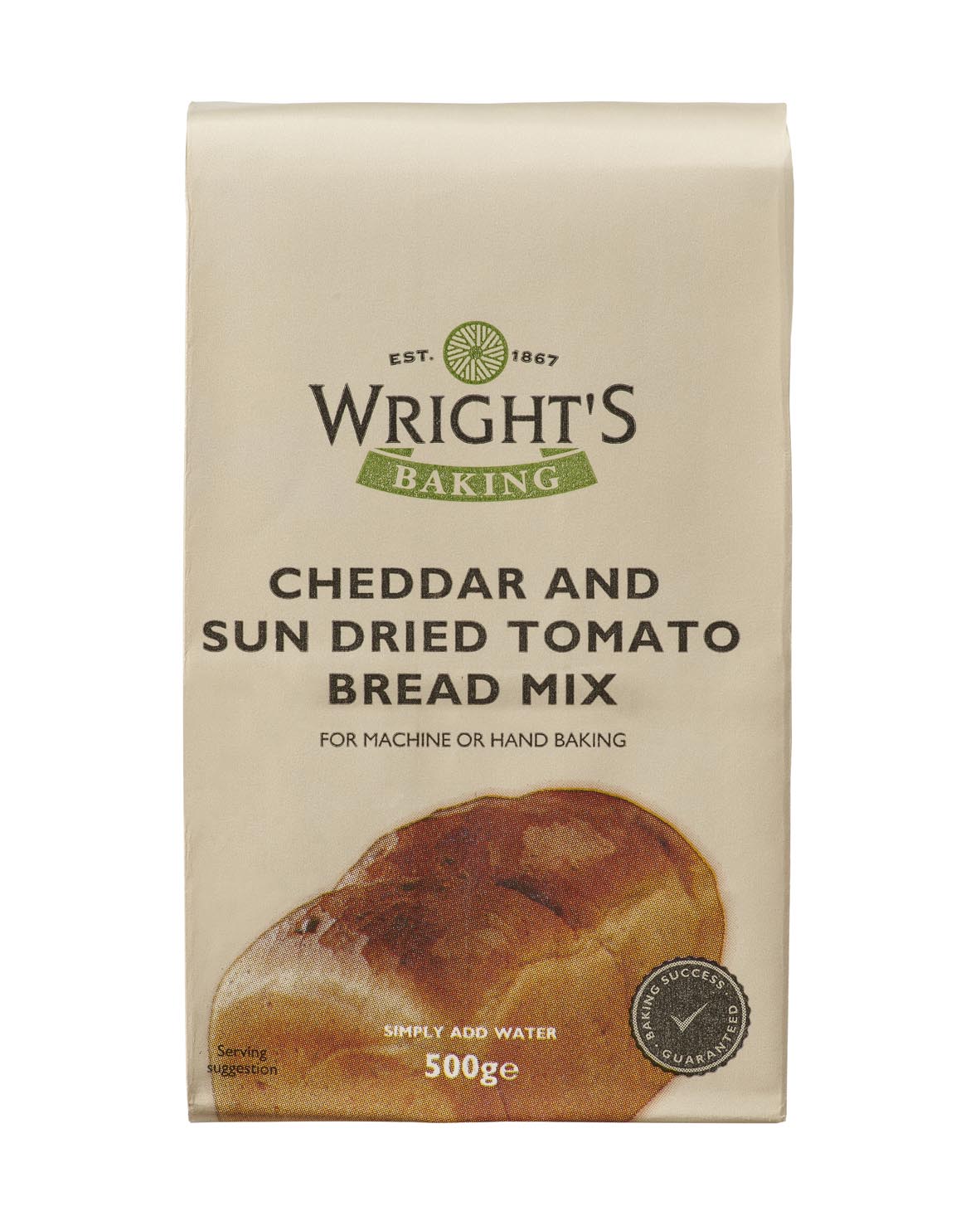 Cheddar Cheese & Sundried Tomato Bread Mix 5 x 500g Wrights Baking