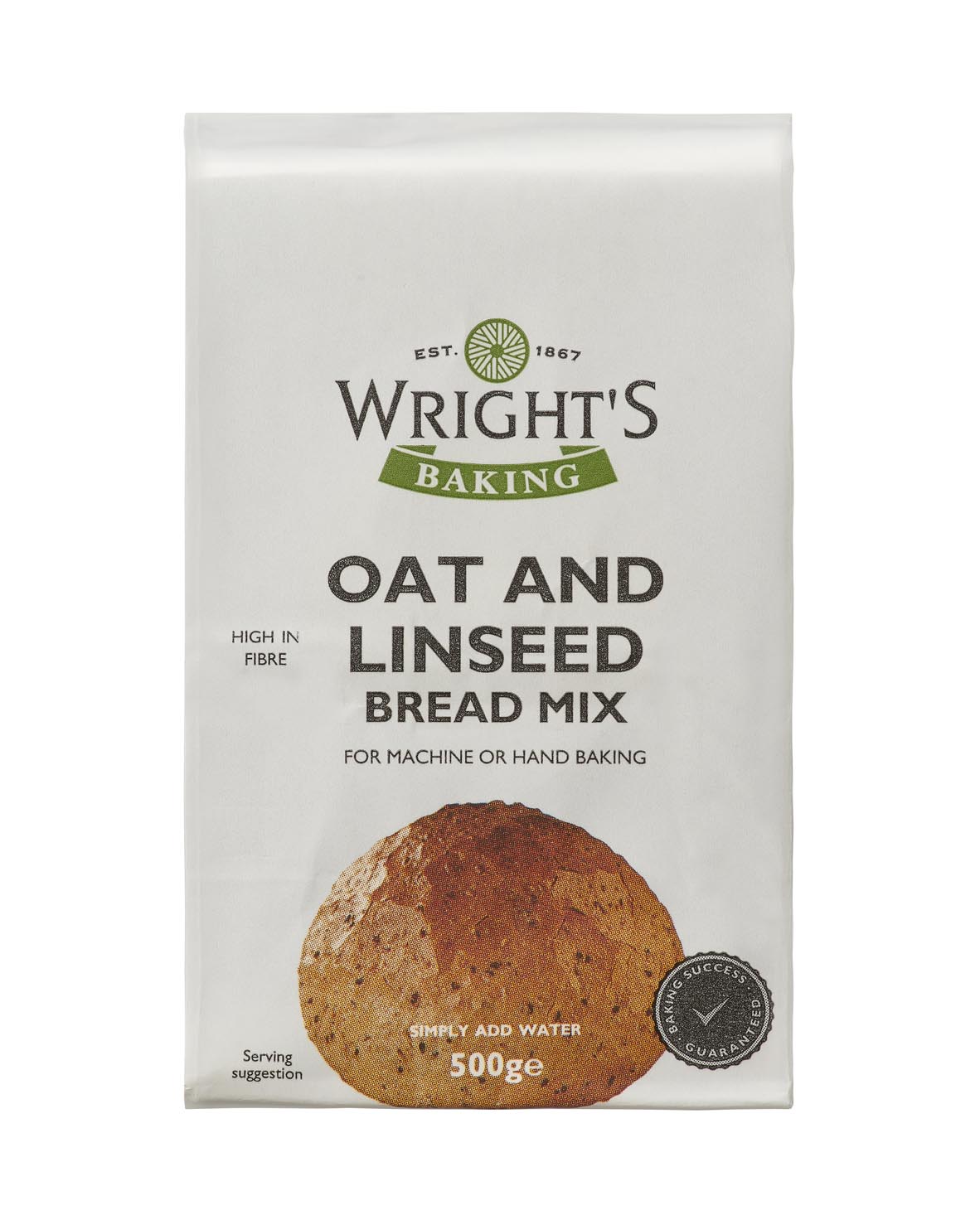 Oat & Linseed Bread Mix 5 x 500g Wrights Baking Wrights Baking