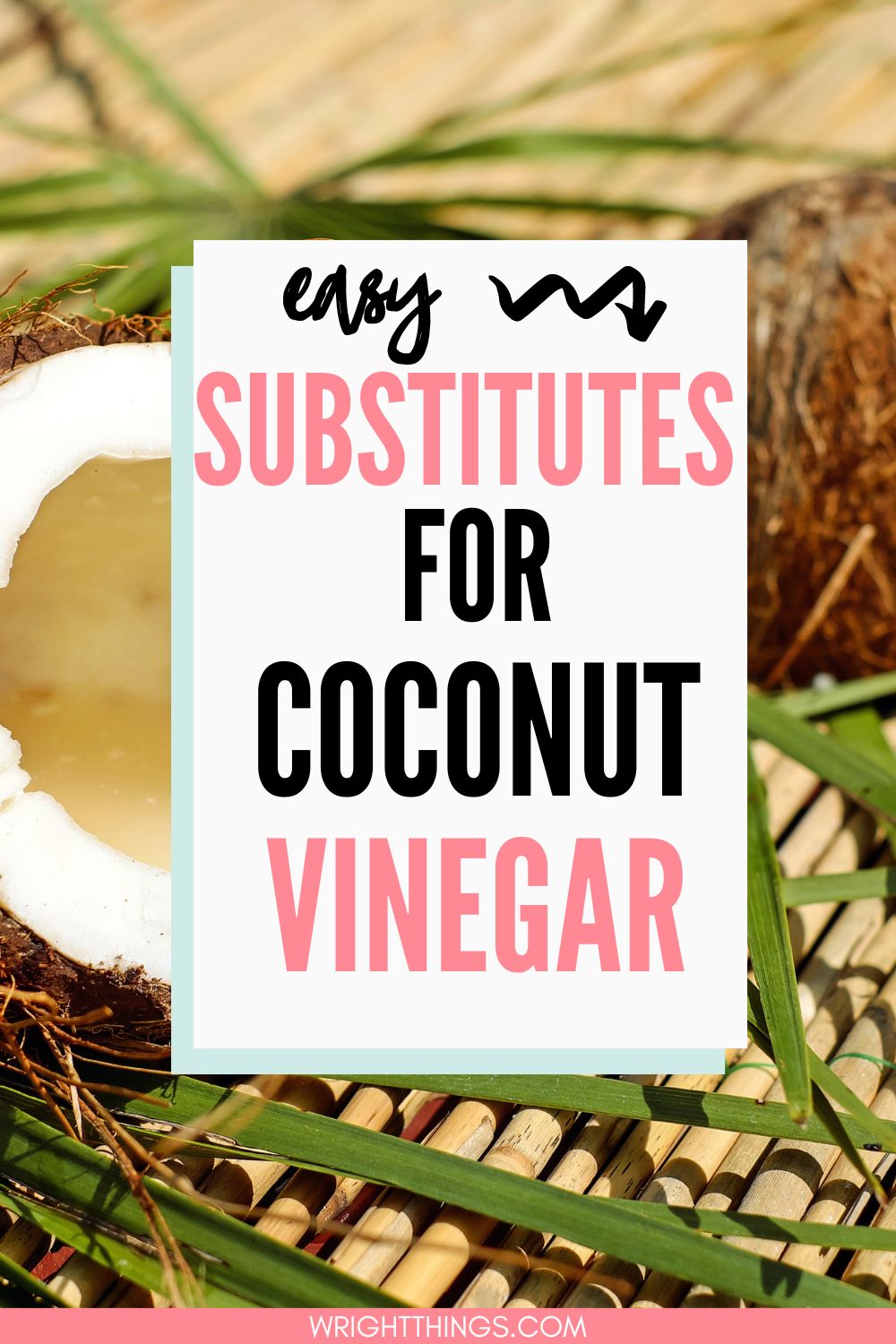 Easy Substitutes for Coconut Vinegar Wright Things