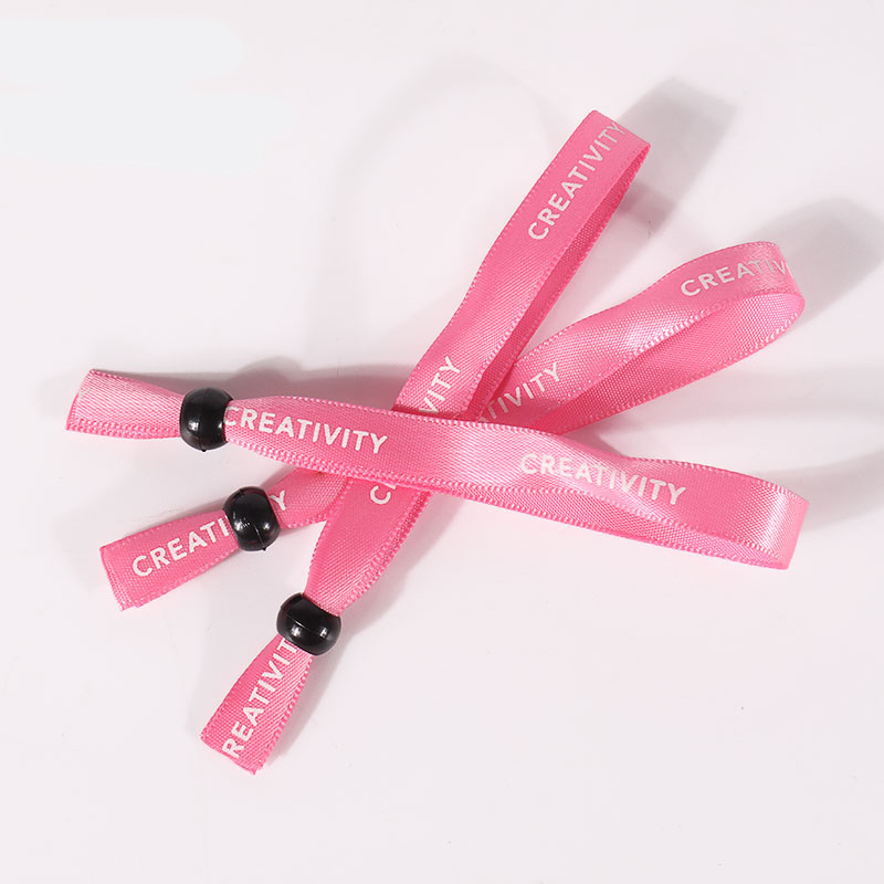 Custom Breast Cancer Awareness Satin Wristbands