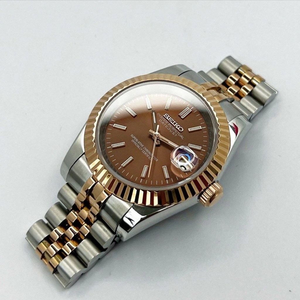 Custom Seiko Datejust Puzzle MOD Bubbles Wristmodding