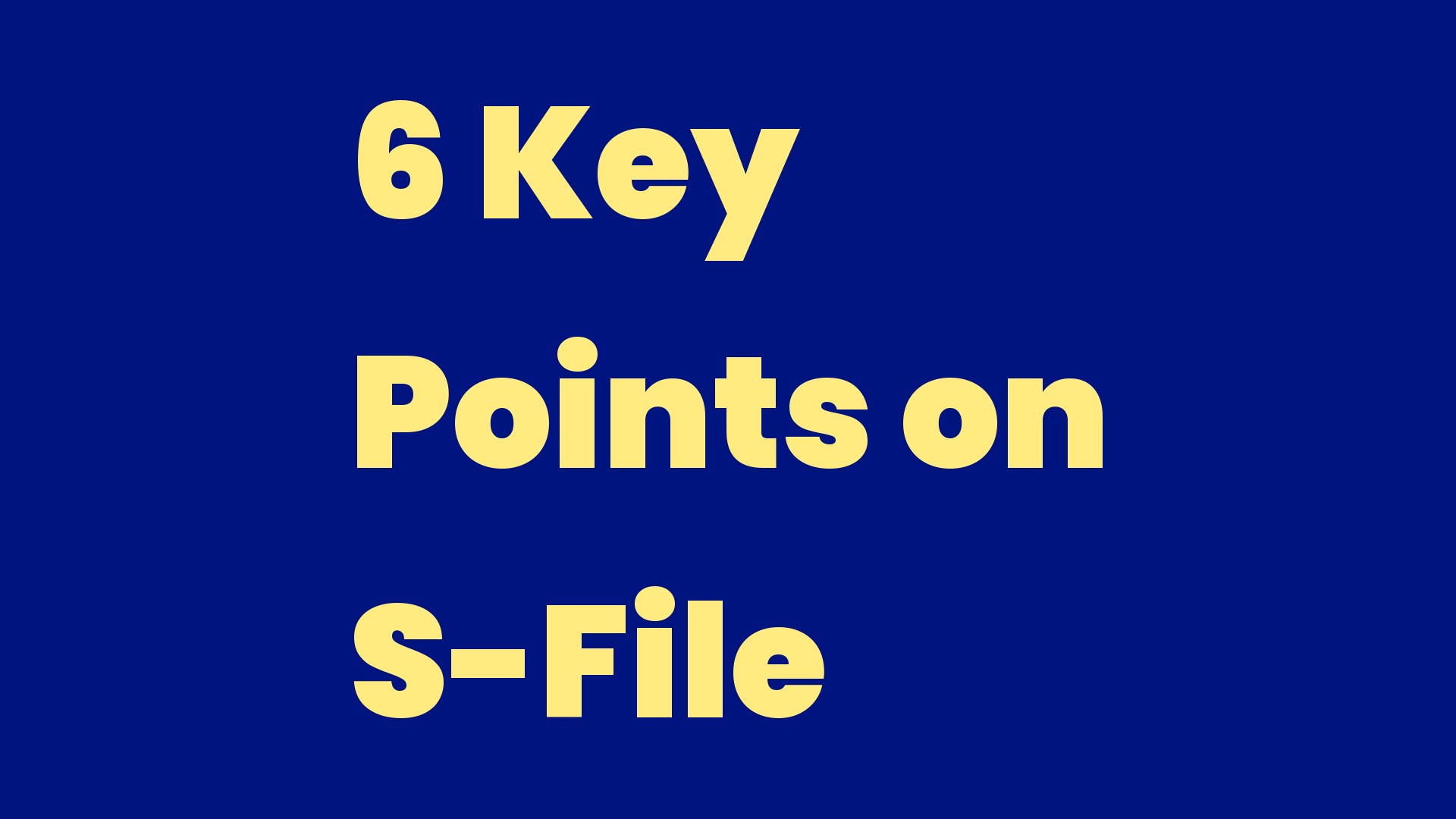 6 Key Points on SFile Write A Topic