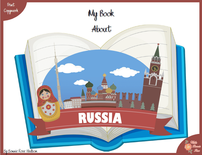 My Book About Russia with Print Copywork
