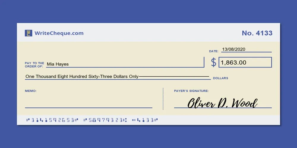 How to Write 1,863 in Words for a Cheque?