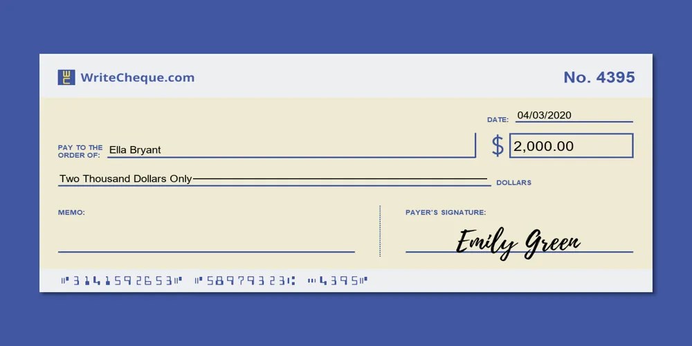 How to Write 2,000 in Words for a Cheque?