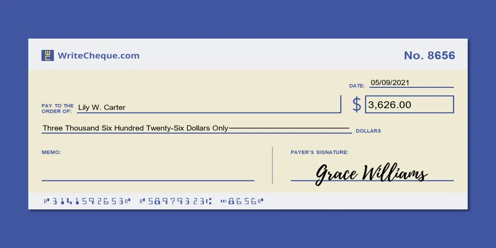 How to Write 3,626 in Words for a Cheque?