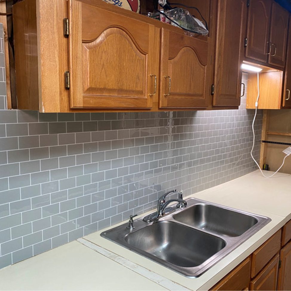 Backsplash Tiles for Less with Peel and Stick Tiles