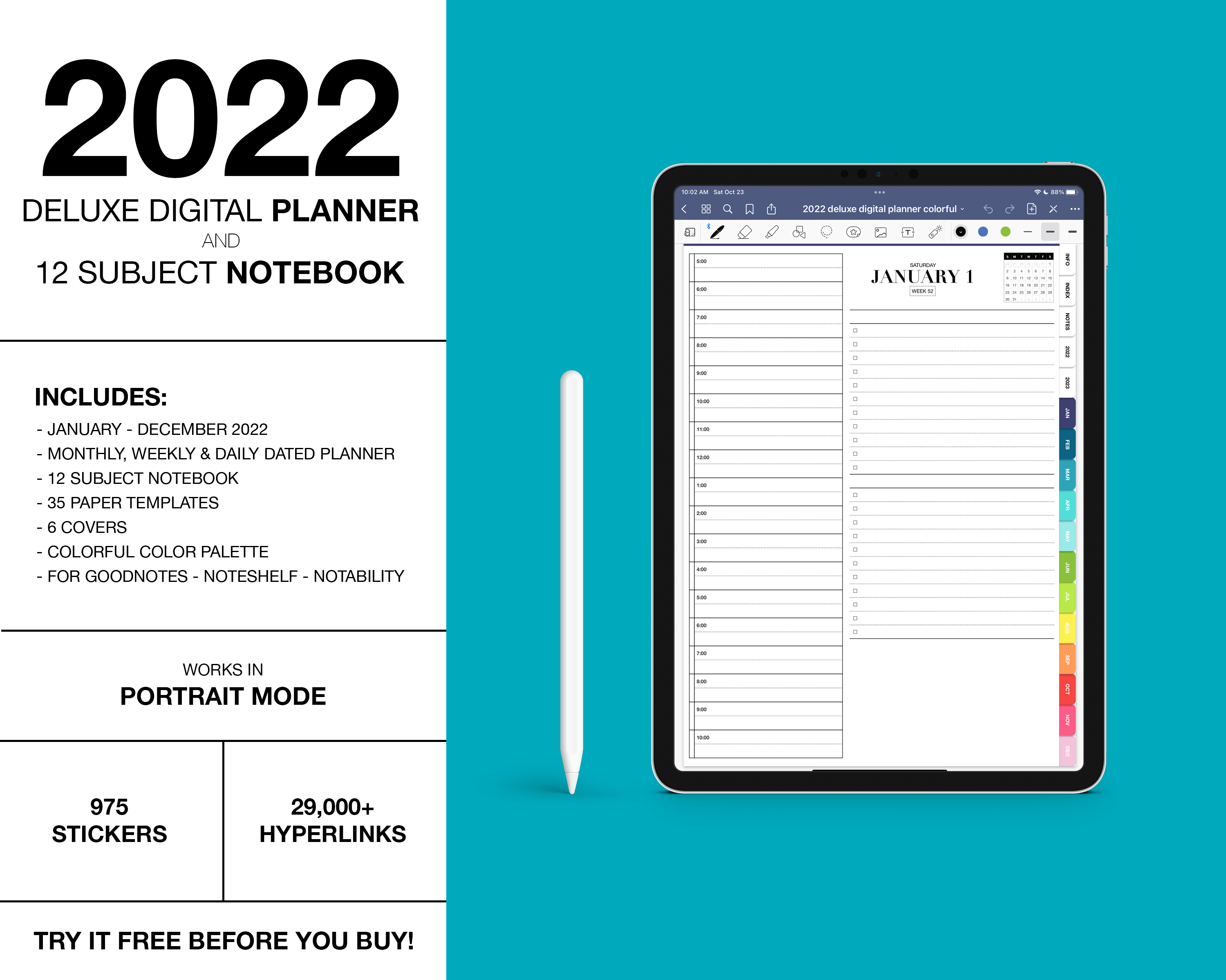 Notability planner template free industriessany