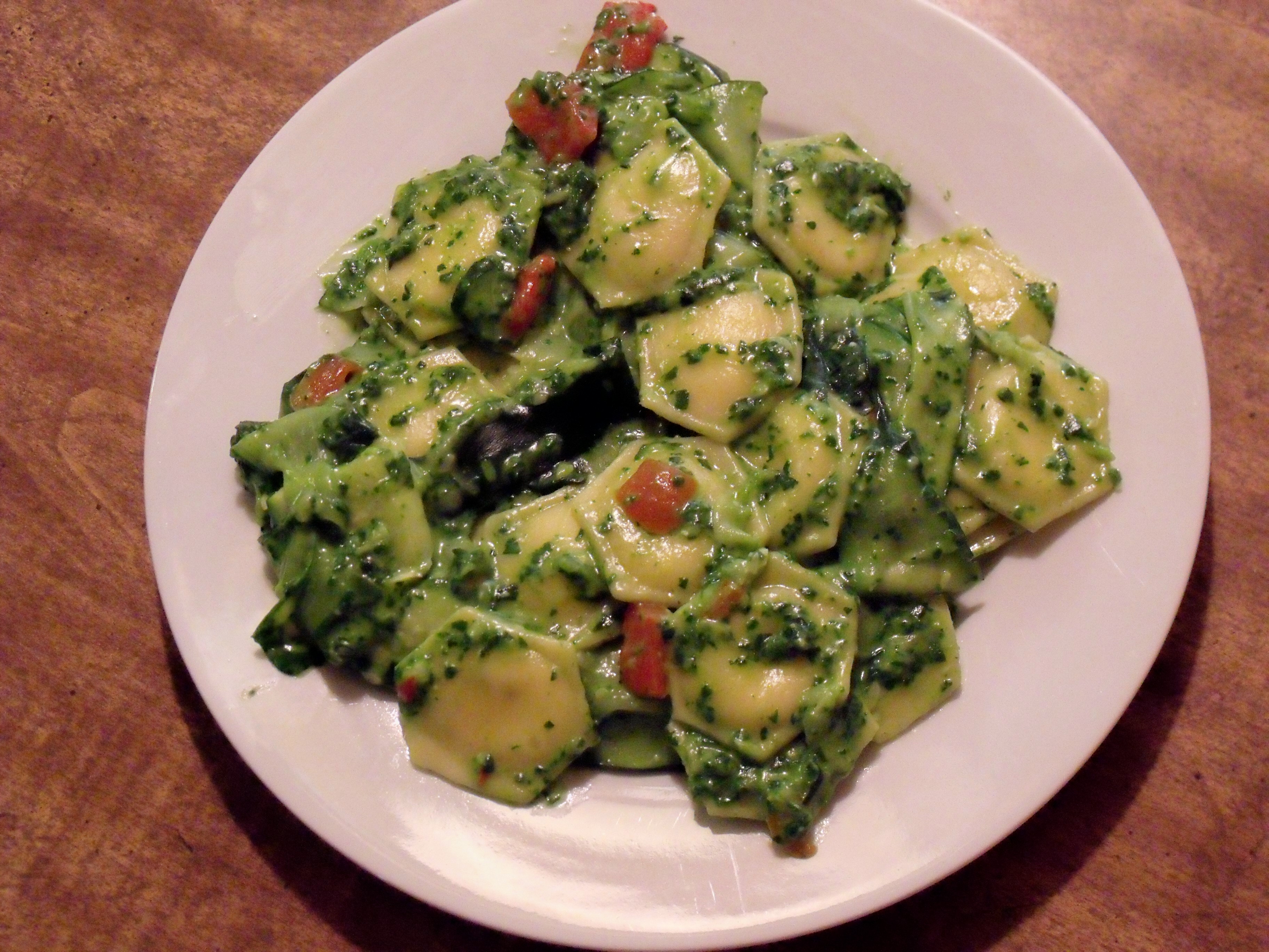 Spinach Pesto with Ravioli and Zucchini Cindy's Recipes