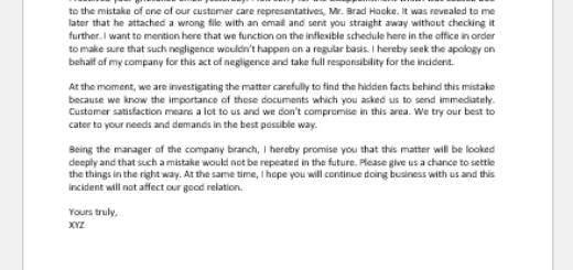 Apology Letter for Not Attending Funeral