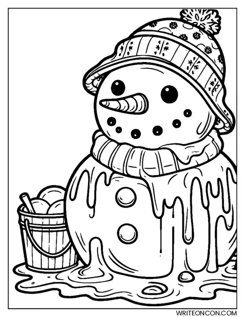 8 Free Printable Snowman Coloring Pages, Sheets and Pictures for Adults