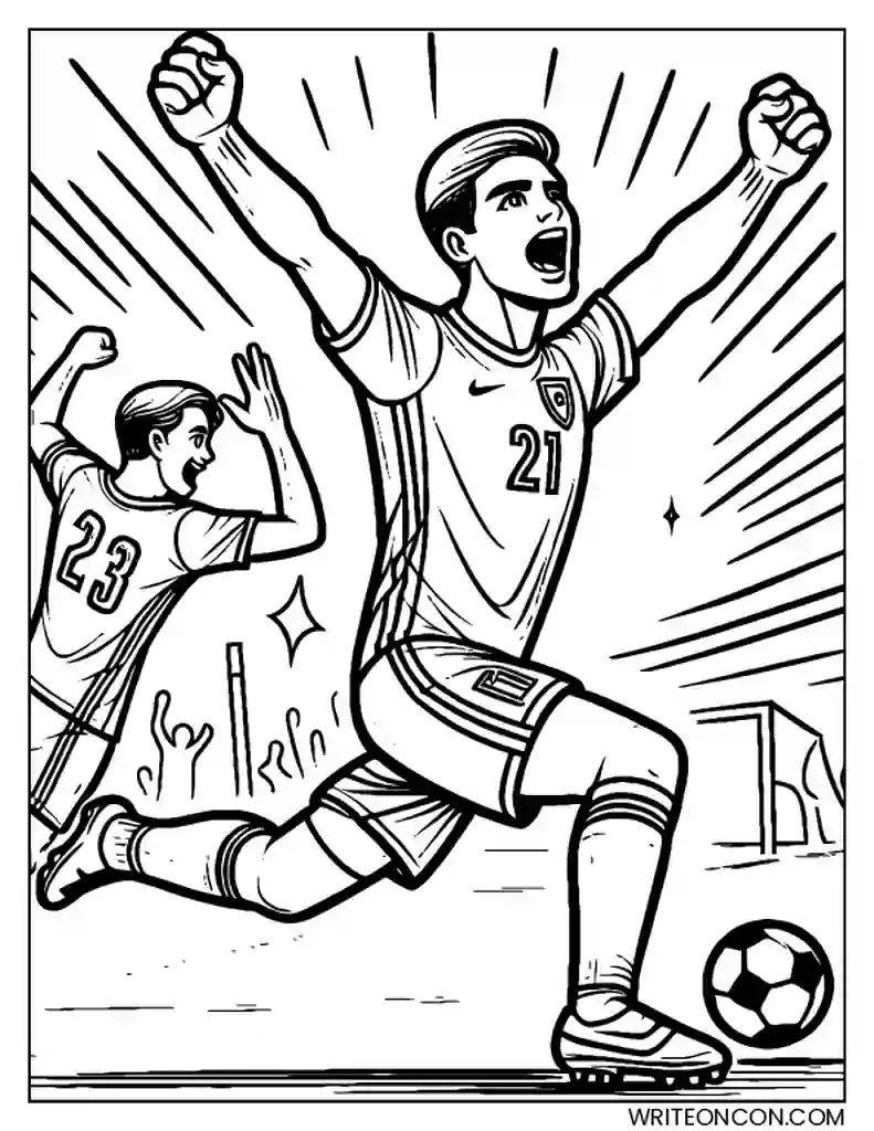 13 Free Printable Football Soccer Coloring Pages, Sheets and Pictures