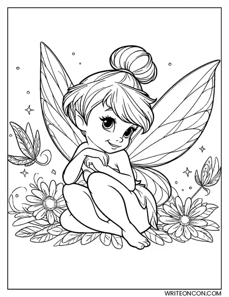 9 Free Printable Tinkerbell Coloring Pages, Sheets and Pictures for