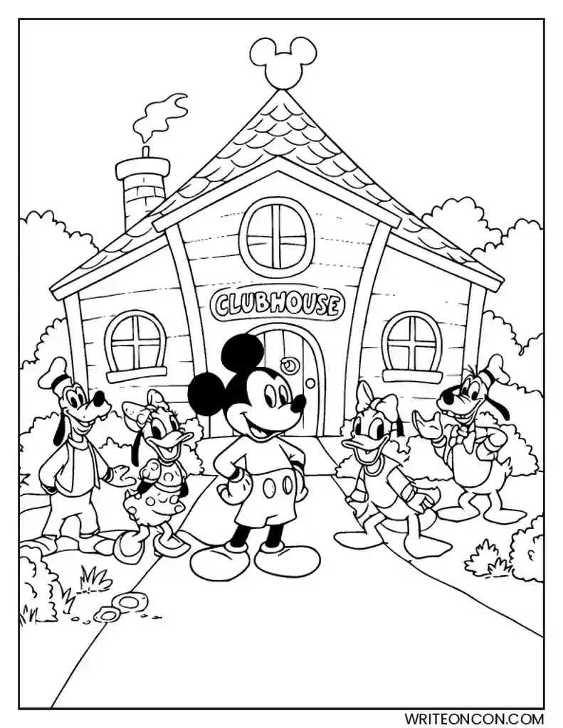 Mickey Mouse Clubhouse Colouring Pictures