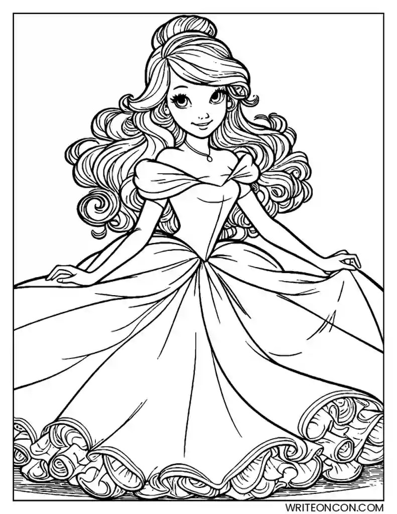 8 Free Printable Cinderella Coloring Pages, Sheets and Pictures for