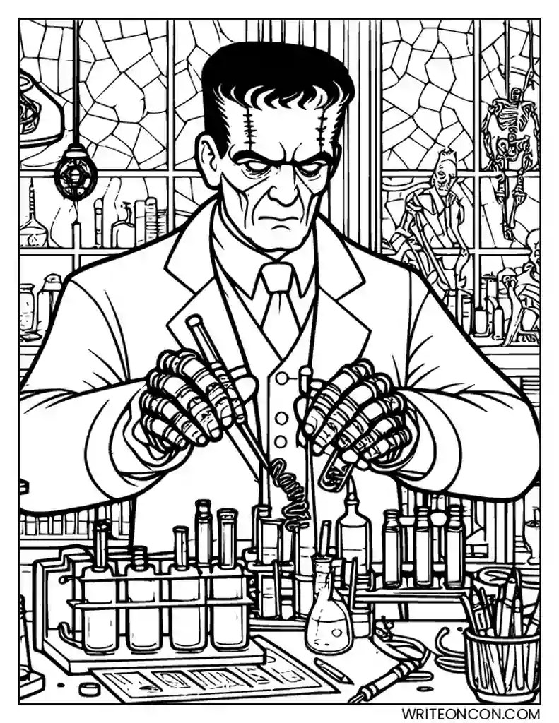7 Free Printable Frankenstein Coloring Pages, Sheets and Pictures for